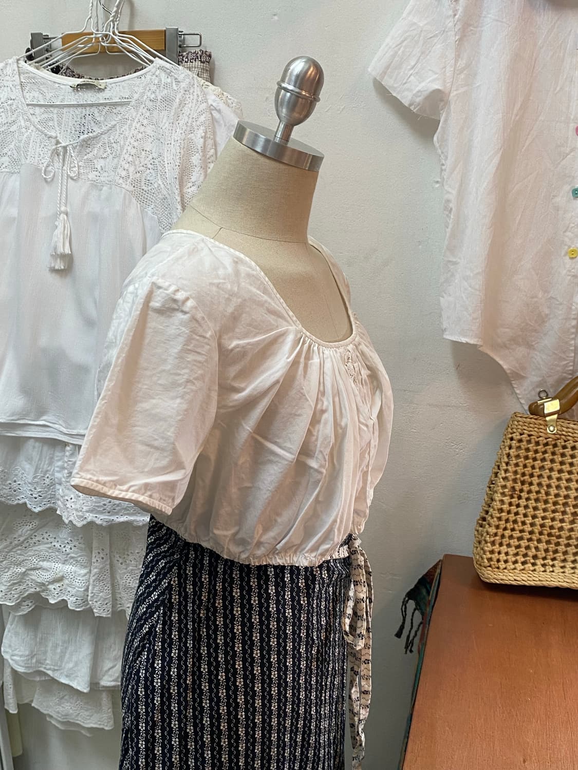유럽빈티지 블라우스 치마 set 셋업 상품이미지5