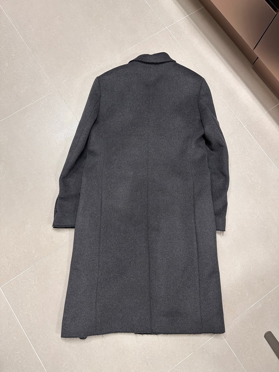 토니웩 컷팅 캐시미어 체스터필드 코트 L 그레이 상품이미지6