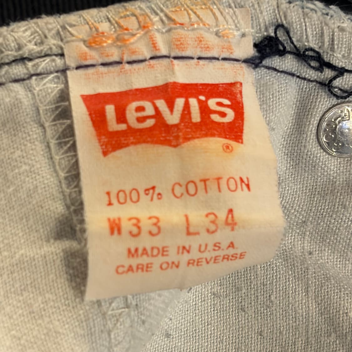 90s Made in USA 빈티지 리바이스 오렌지탭 550 연청 청바지 상품이미지9