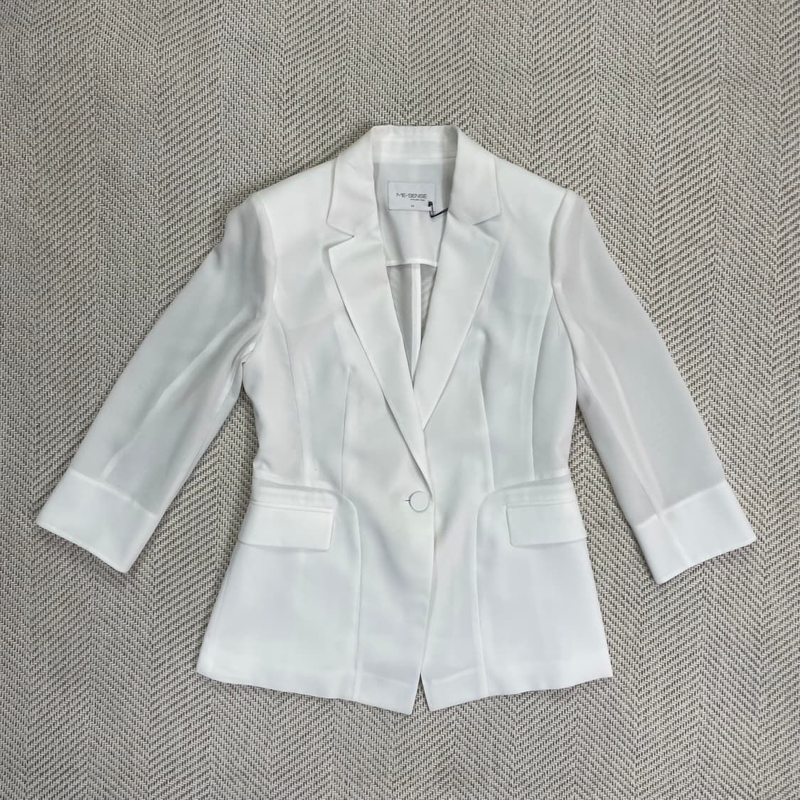 새상품/ME-SENSE 화이트 블레이저 66사이즈 상품이미지1