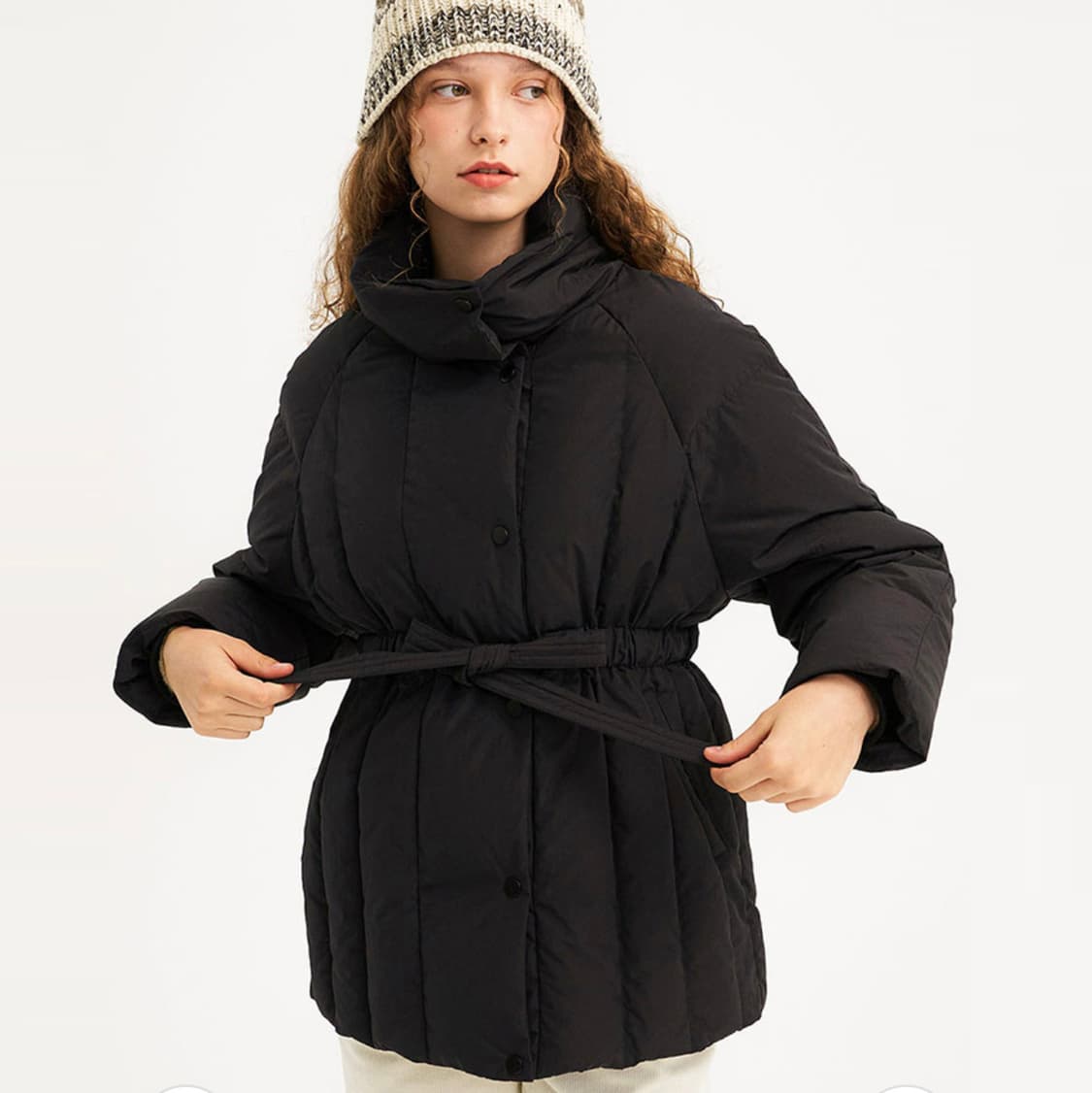 올리브데올리브(OLIVE DES OLIVE) 세로 퀼팅 덕다운패딩 55- 상품이미지1