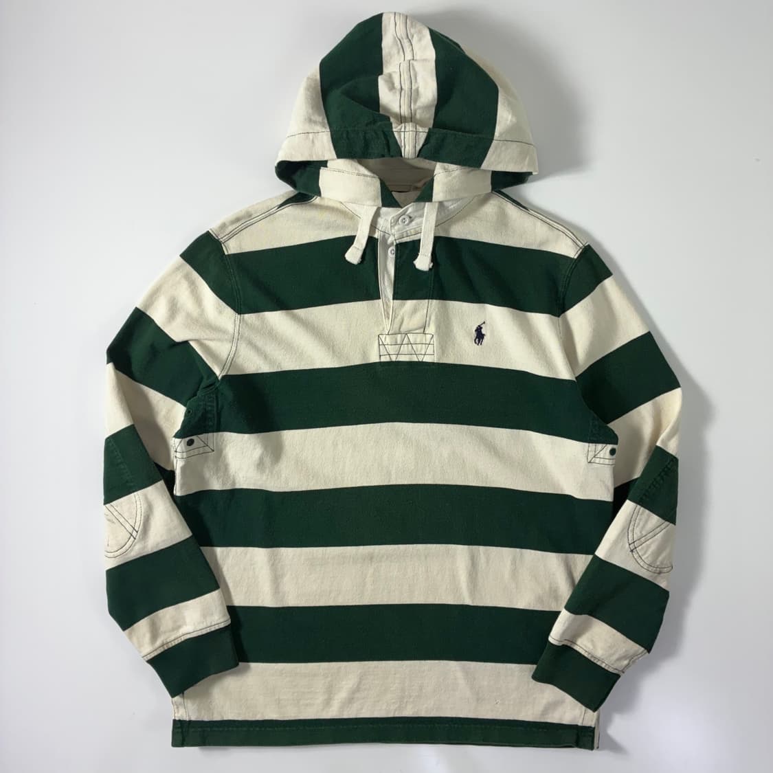 Polo 폴로 랄프로렌 그린 아이보릭 아이코닉 후드티 상품이미지1