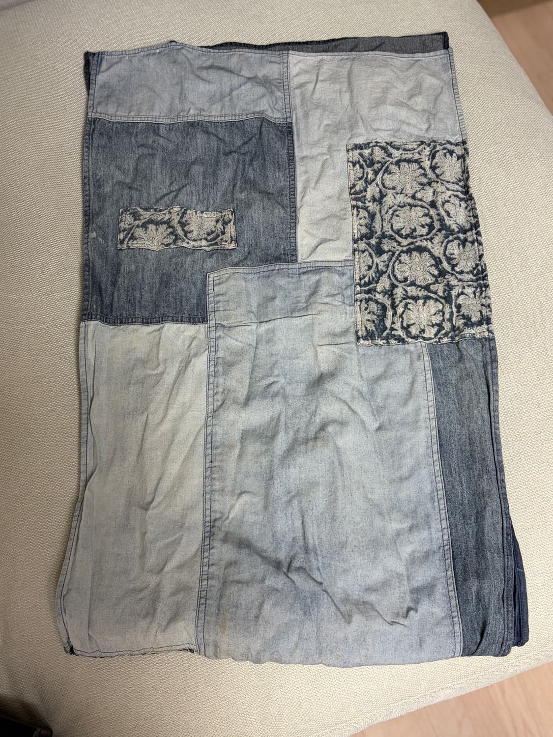 (os) 폴로 인디고 패치워크 머플러 rrl 상품이미지2