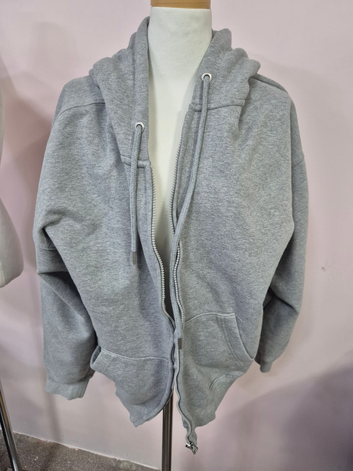 회색 후드 집업 자켓 상품이미지1