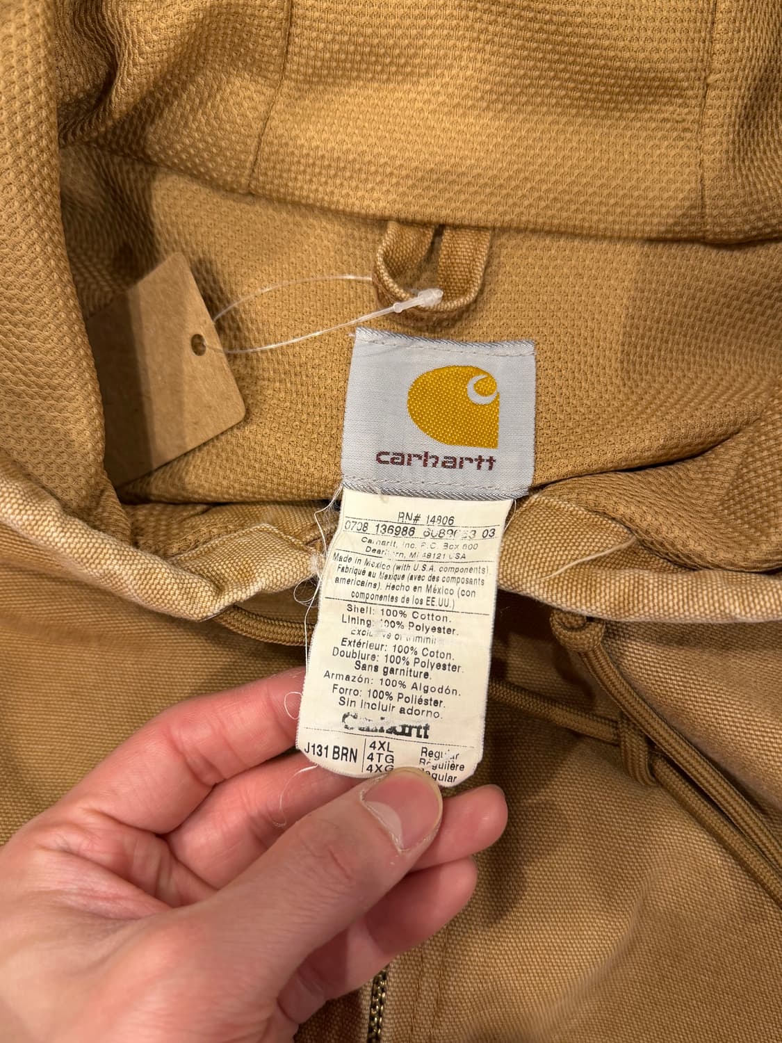 00s Carhartt 칼하트 덕 액티브 써멀 후드 워크 자켓 상품이미지10