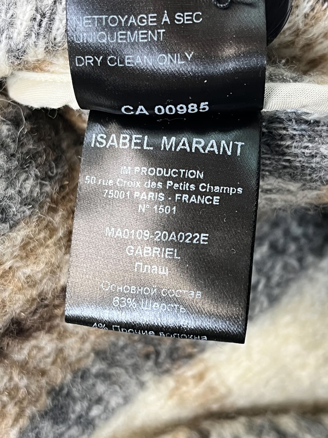 이자벨마랑 가브리엘 체크 울 코트 상품이미지9