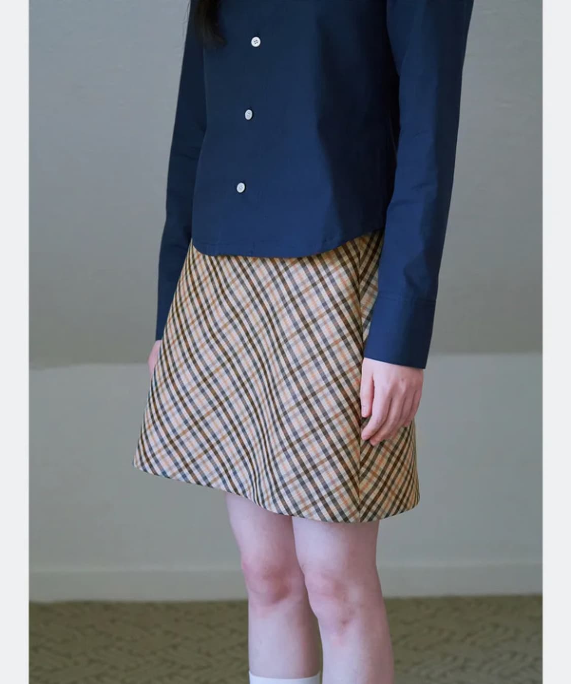 FAD 체크 미니 스커트 상품이미지1