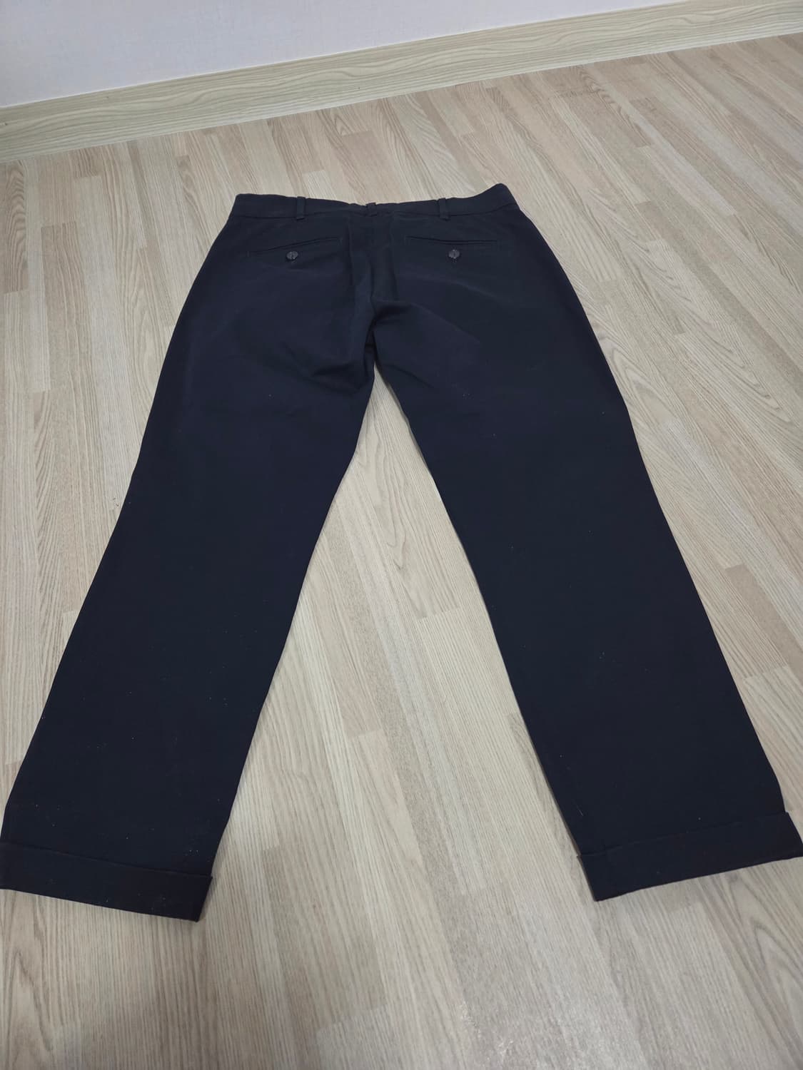 막스마라 네이비 롤업 면바지 34 상품이미지3