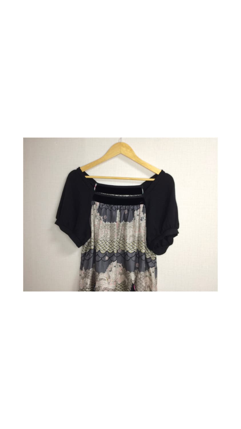 츠모리 치사토 믹스 프린팅 퍼프 원피스 상품이미지2