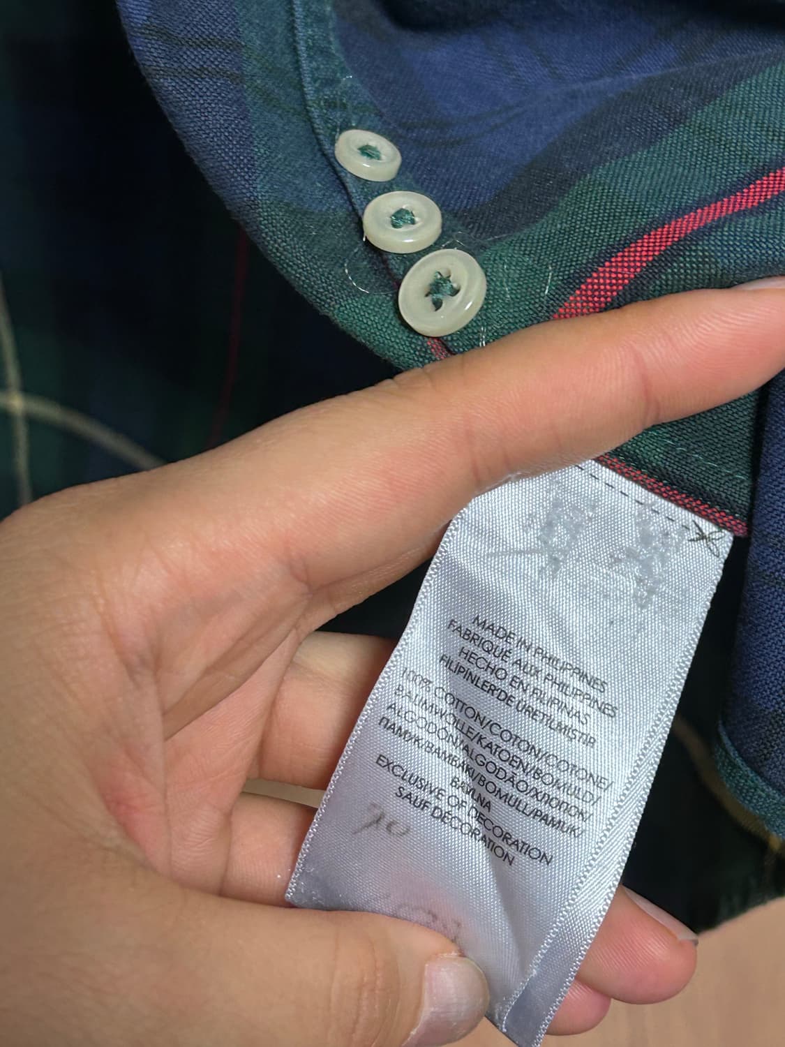 폴로 랄프로렌 체크 남방 M 상품이미지5