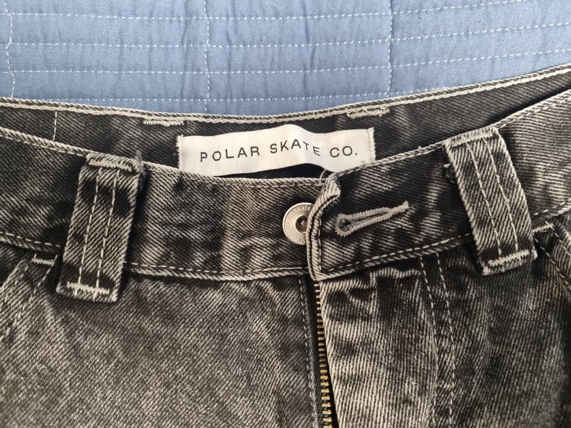 폴라스케이트 빅보이 실버 블랙 데님 쇼츠 M 상품이미지5