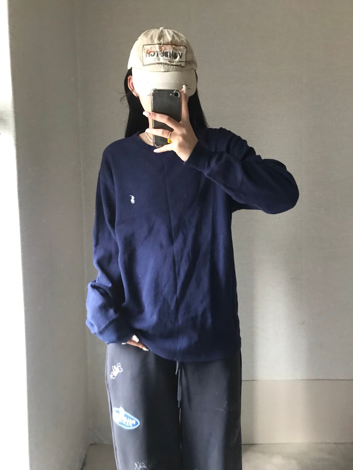 폴로 네이비 와플 롱슬리브 상품이미지4