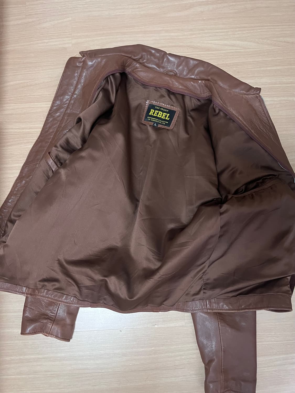 REBEL 소가죽 브라운 자켓L 상품이미지4