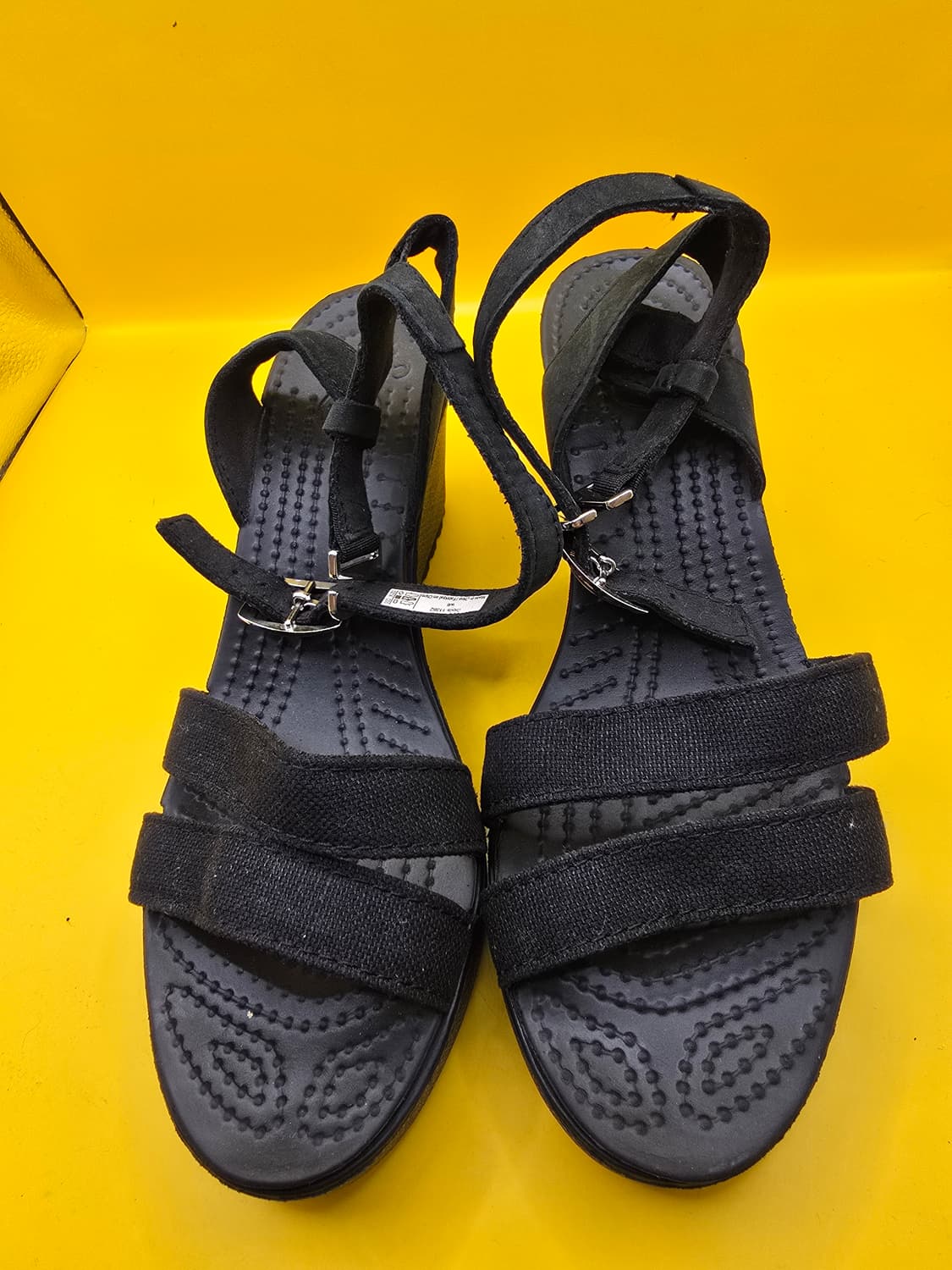 크록스 웨지 샌들 블랙 W6 (230) 상품이미지1