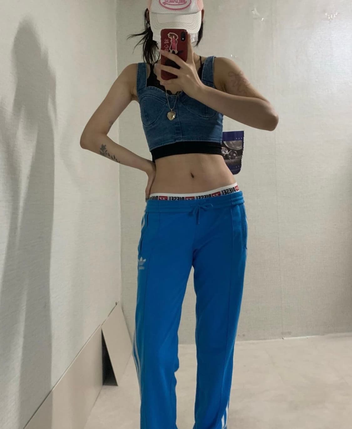 Vintage denim sleeve top 상품이미지4