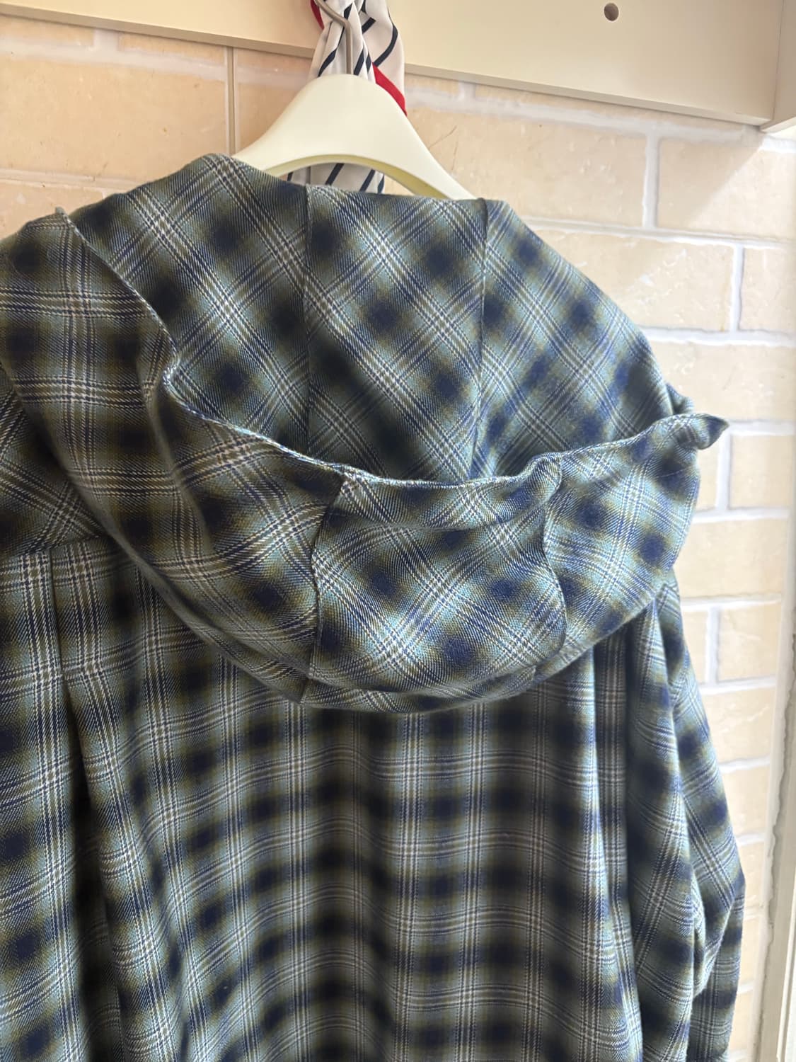 알렌느 - 체크 후드 블루 2사이즈 상품이미지8