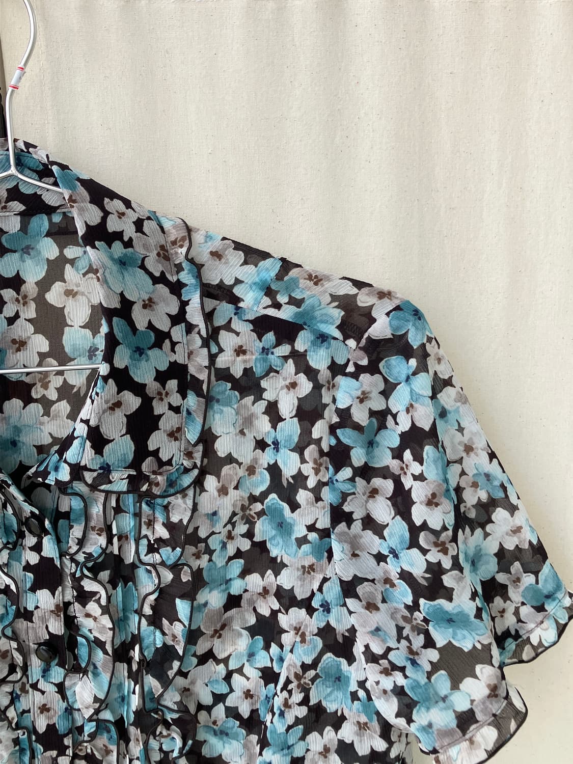  sky flower frill blouse 상품이미지4