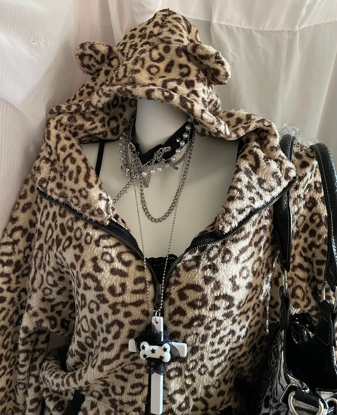 Gal 갸루 호피 집업 세트 axes femme 상품이미지2