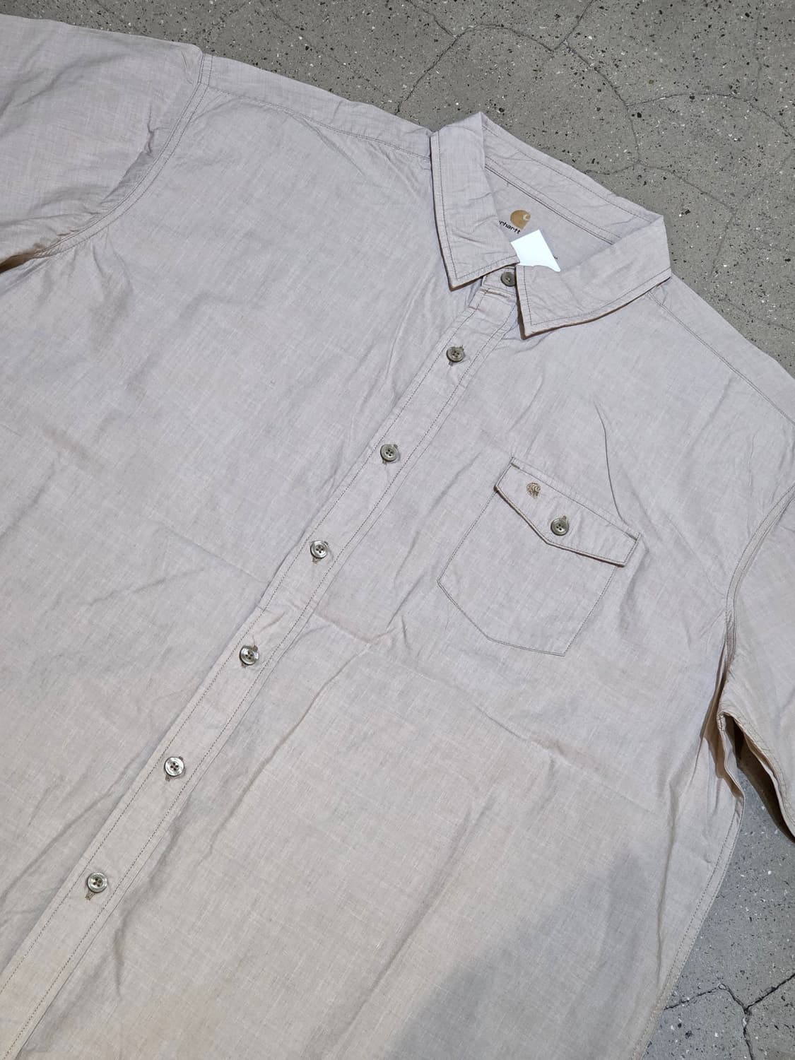 Carhartt 칼하트 베이지 반팔셔츠 상품이미지1