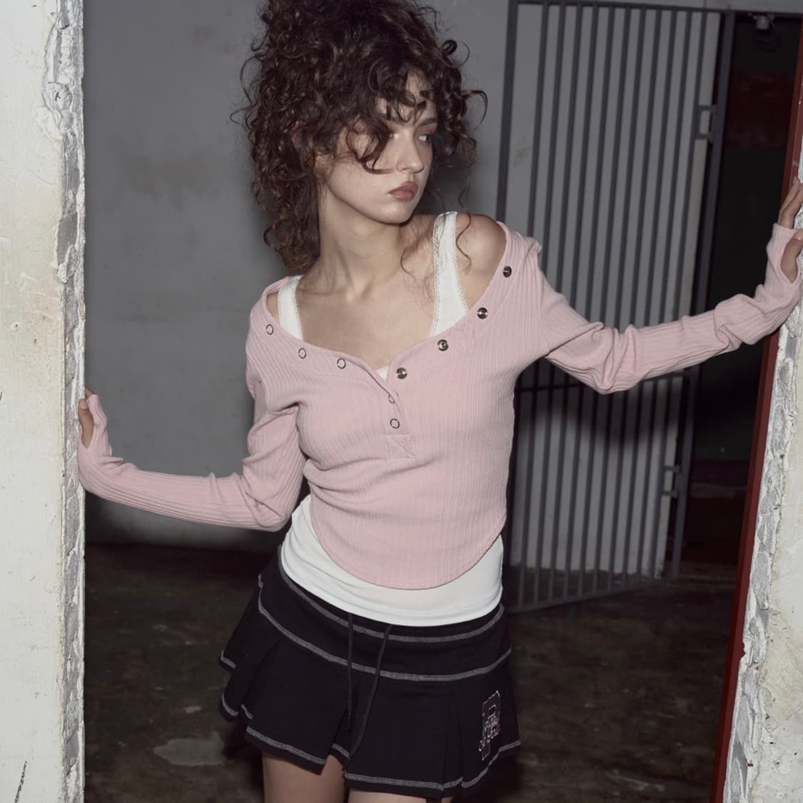 플리즈노팔로우 버니 스냅 버튼 탑 핑크 (하츠투하츠 이안 착용) 상품이미지4