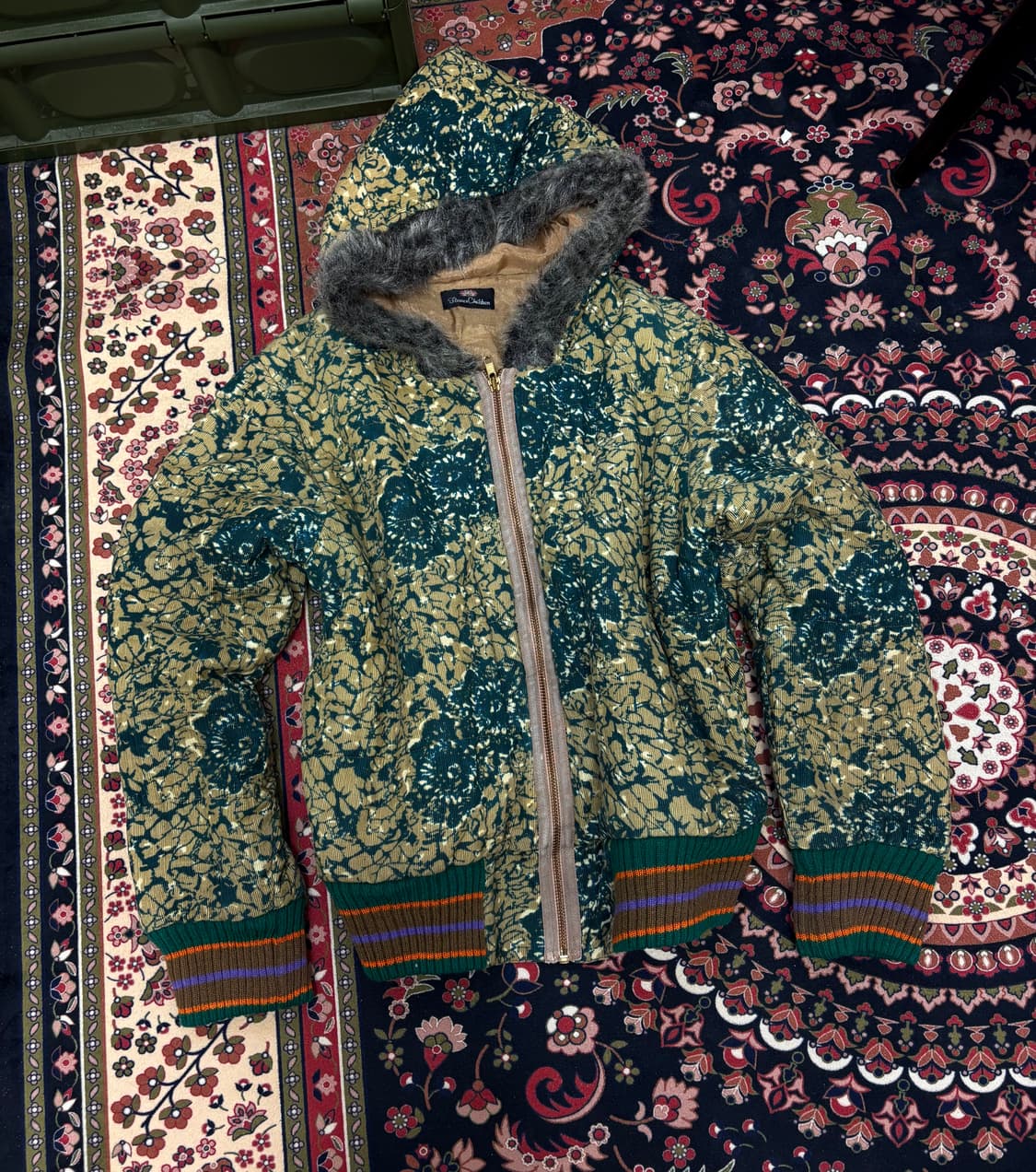 green flower hood zipup 상품이미지1