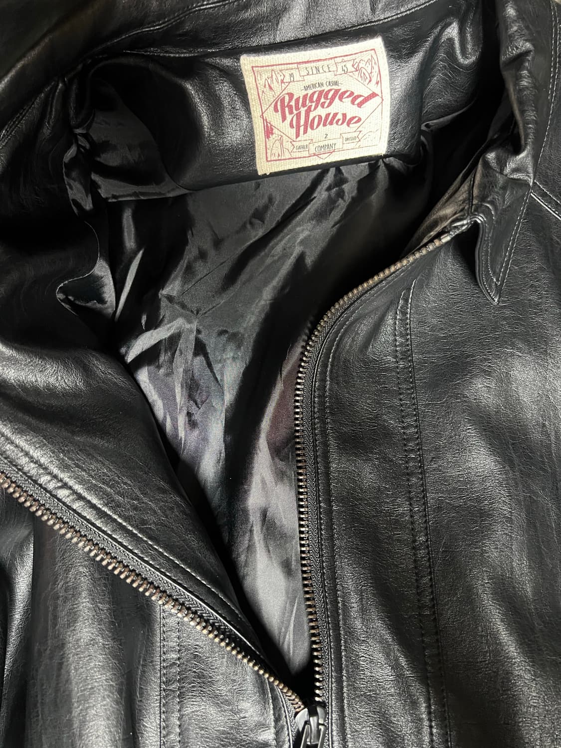 러기드하우스 페이크 레더자켓 상품이미지3