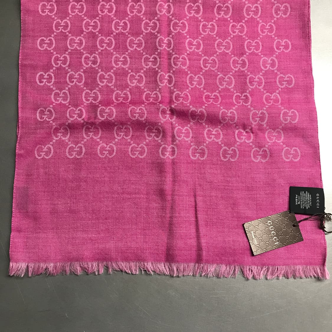 구찌 로고 스카프 핑크 새상품 상품이미지4