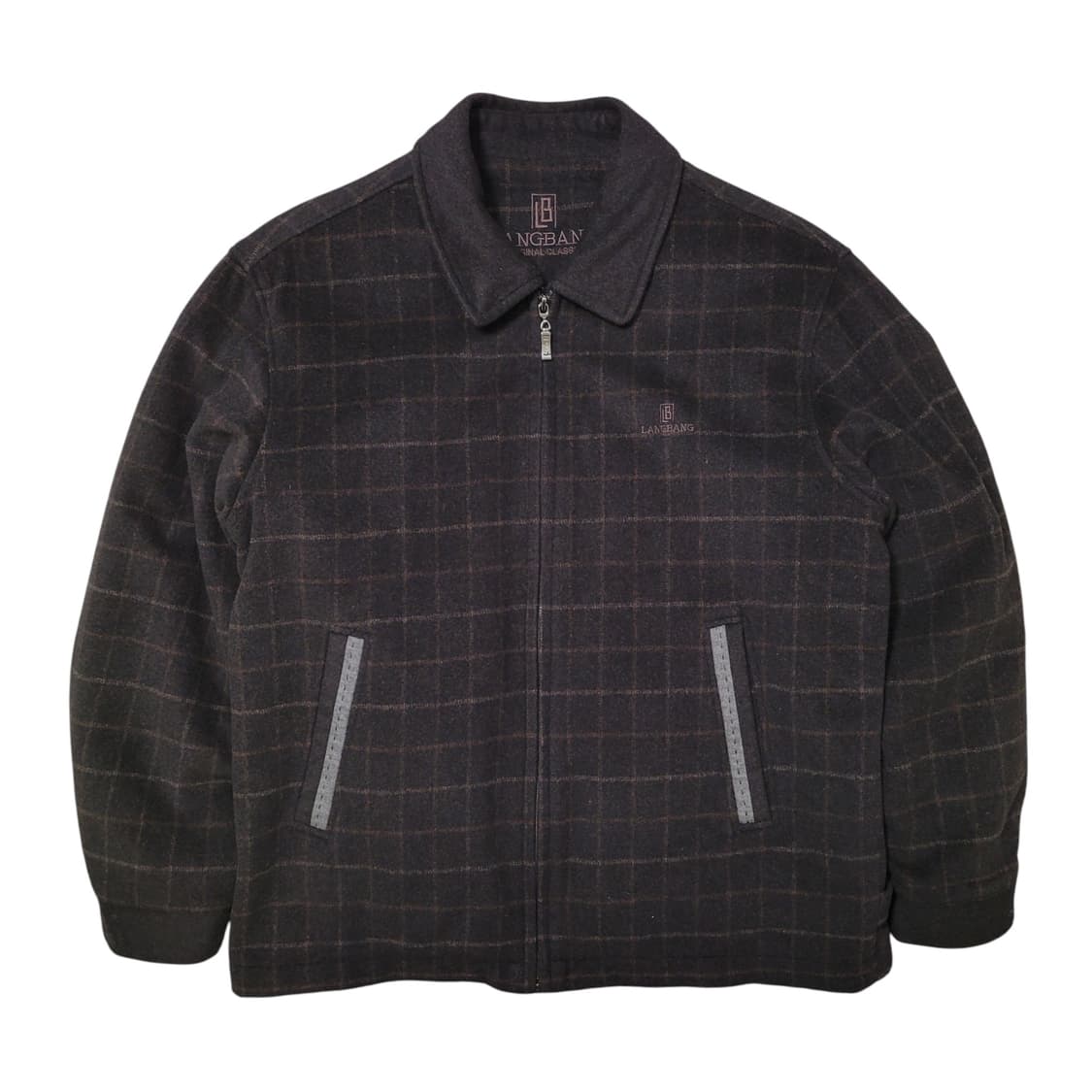 LANGBANG 랑방 빈티지 체크 점퍼 봄버 자켓 상품이미지1