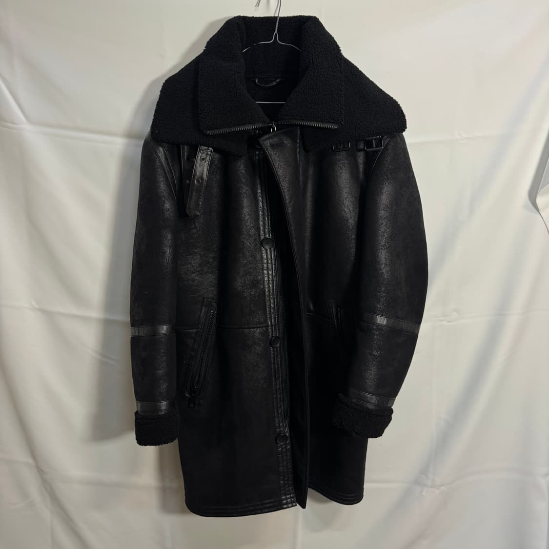 자라 무스탕 롱 레더 자켓 상품이미지1