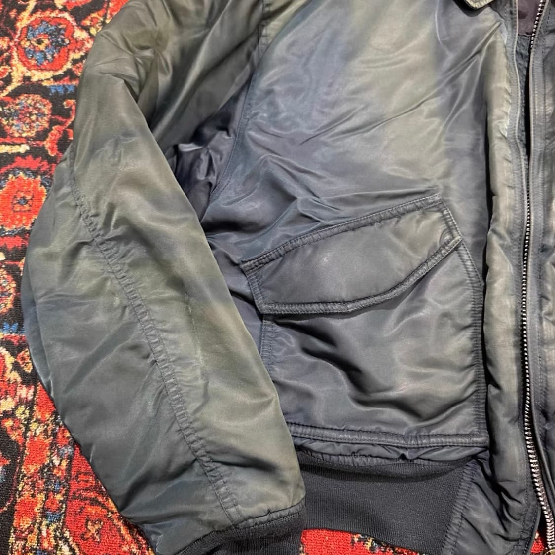 Schott 오리지널 미드나잇 블루 CWU-45P/R 플라이트 자켓 상품이미지2