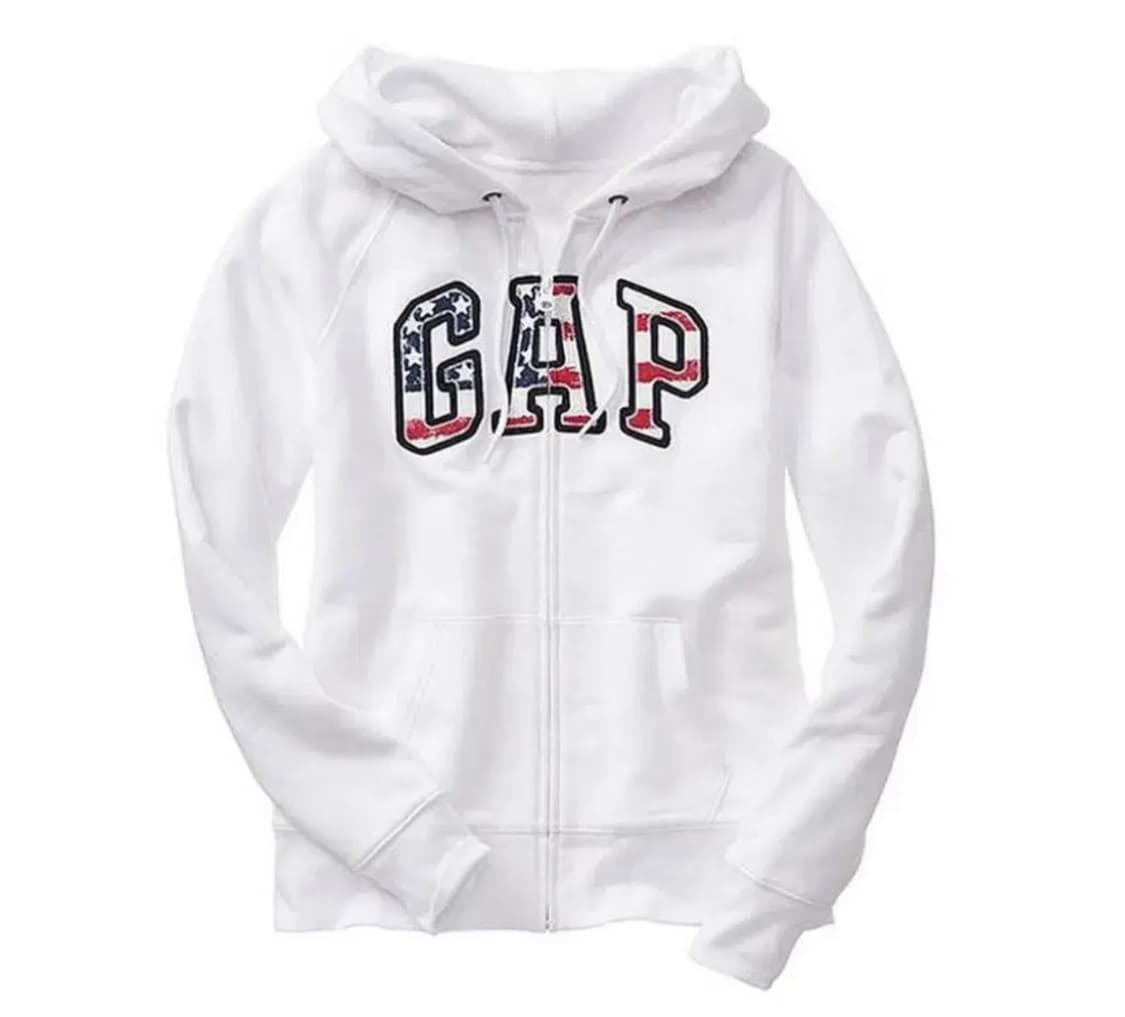 갭 GAP 성조기 화이트 후드집업 상품이미지1