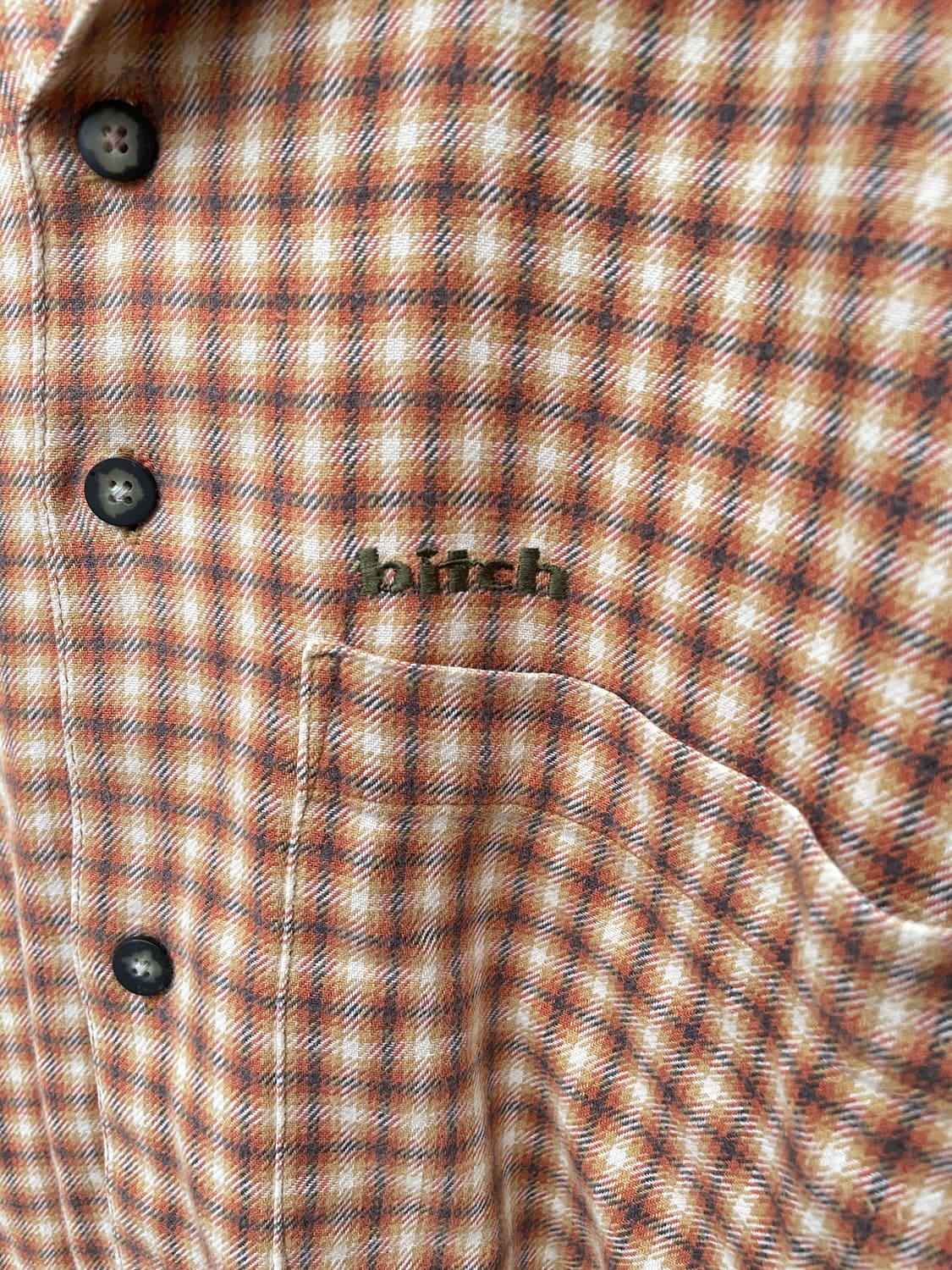 90-00s Bitch Flannel Check Shirt 상품이미지4