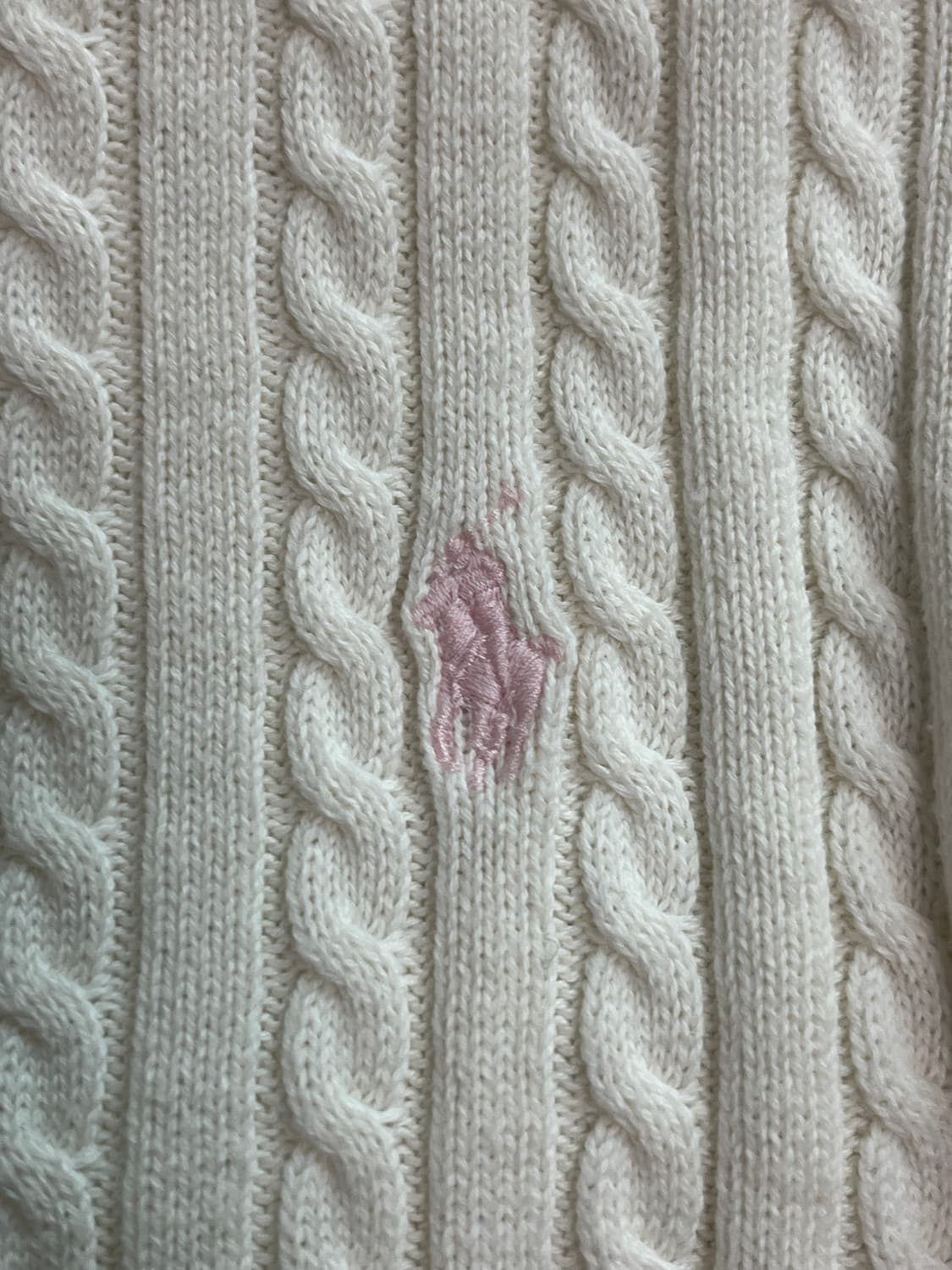 폴로 화이트 핑크로고 가디건 POLO CARDIGAN 상품이미지2