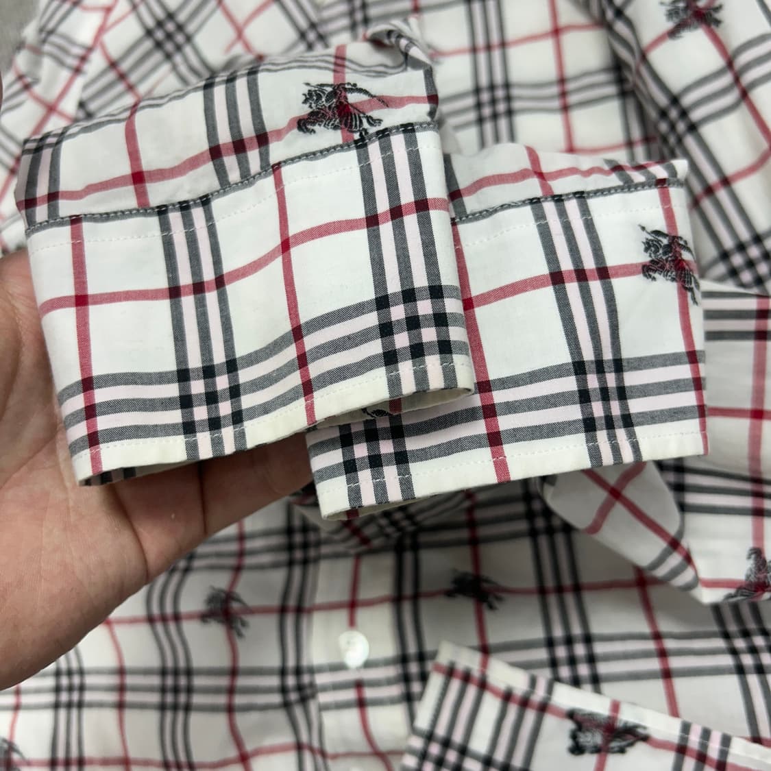 버버리 노바체크 멀티 기마로고 셔츠(M) 상품이미지7