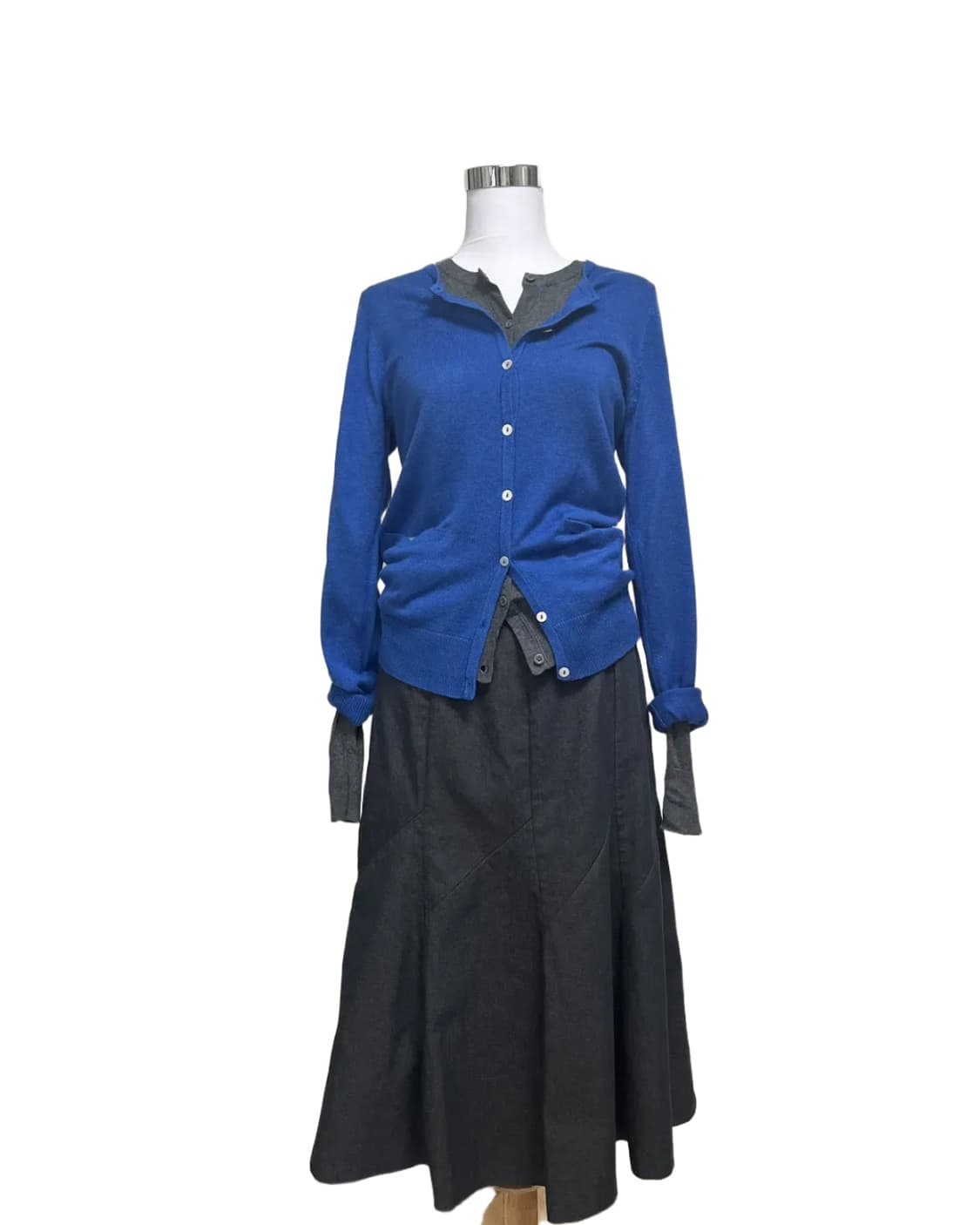 Dark denim flared skirt 상품이미지5
