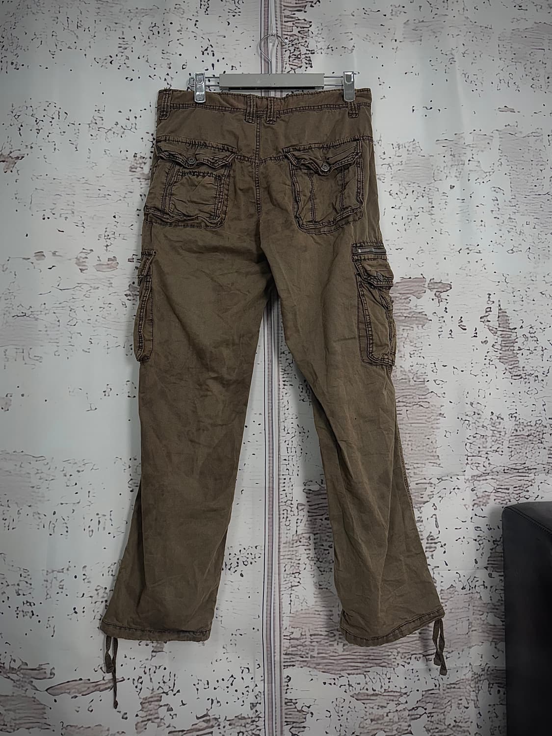 Brown Y2K cargo pants 상품이미지3