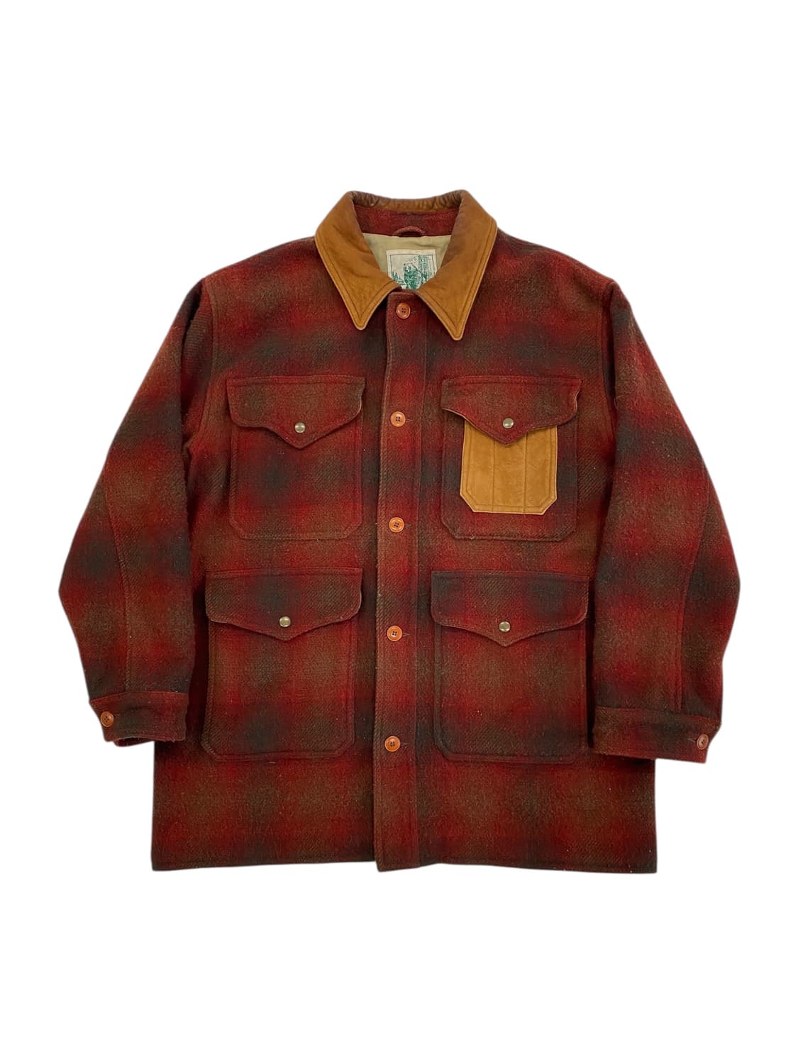 8-90’s 골든베어 울/레더 헌팅 크루즈 자켓 상품이미지1