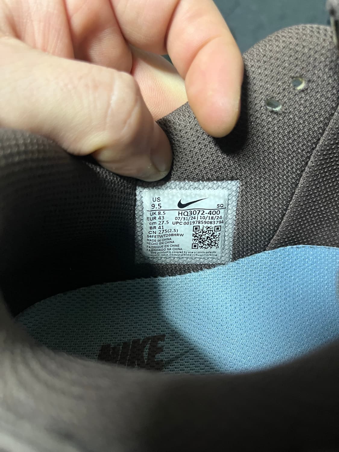 나이키 x 트래비스 스캇 줌 필드 275mm 상품이미지6