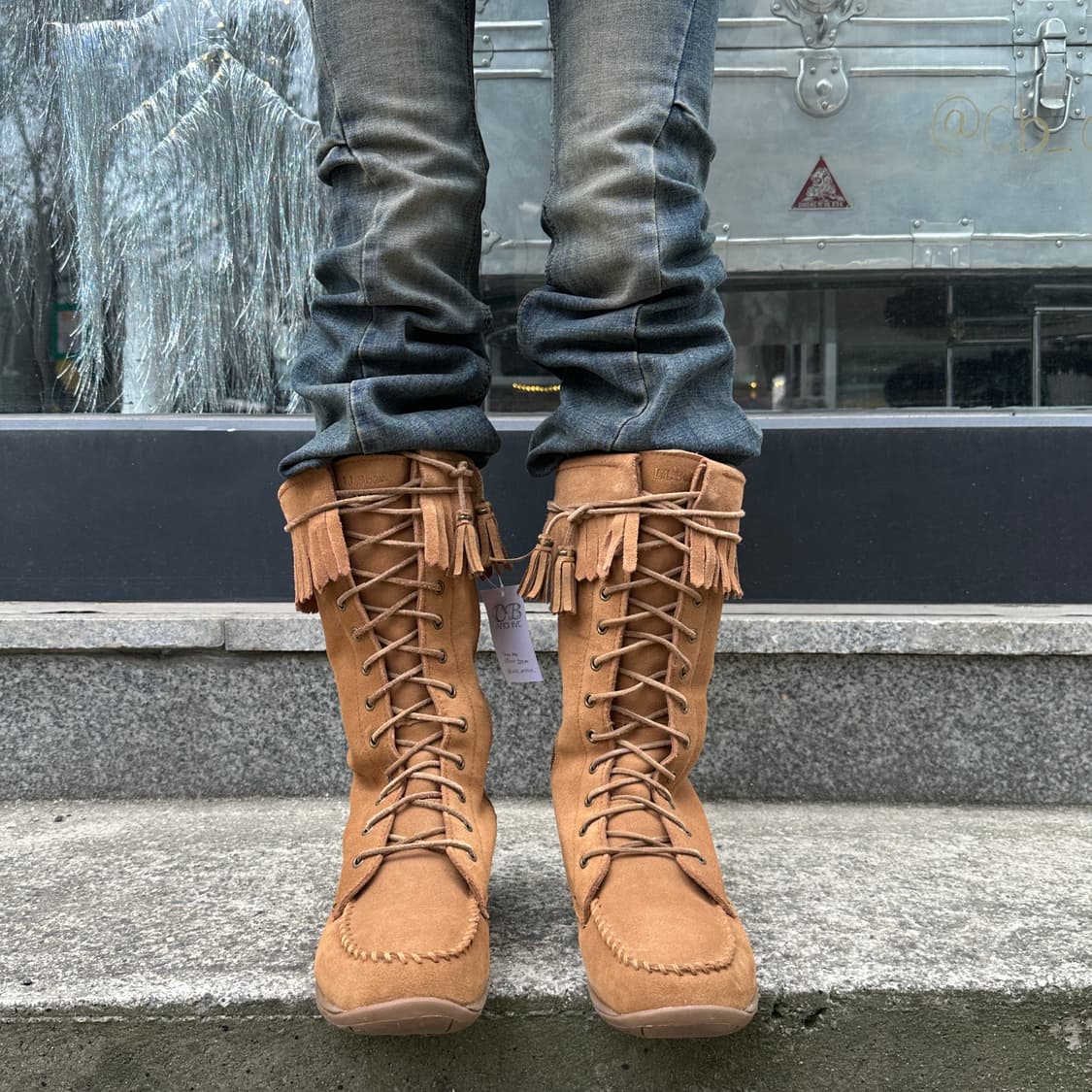 레어 LL BEAN 풀박스 프린지 프린지 기모 부츠 상품이미지7