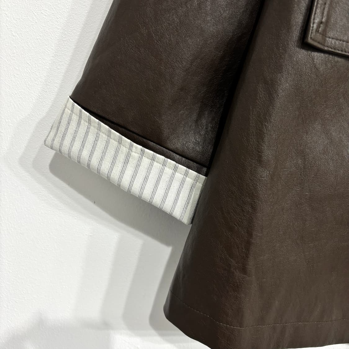 [새상품] 브라운 레더 가죽 블레이저 자켓 2디자인 상품이미지3