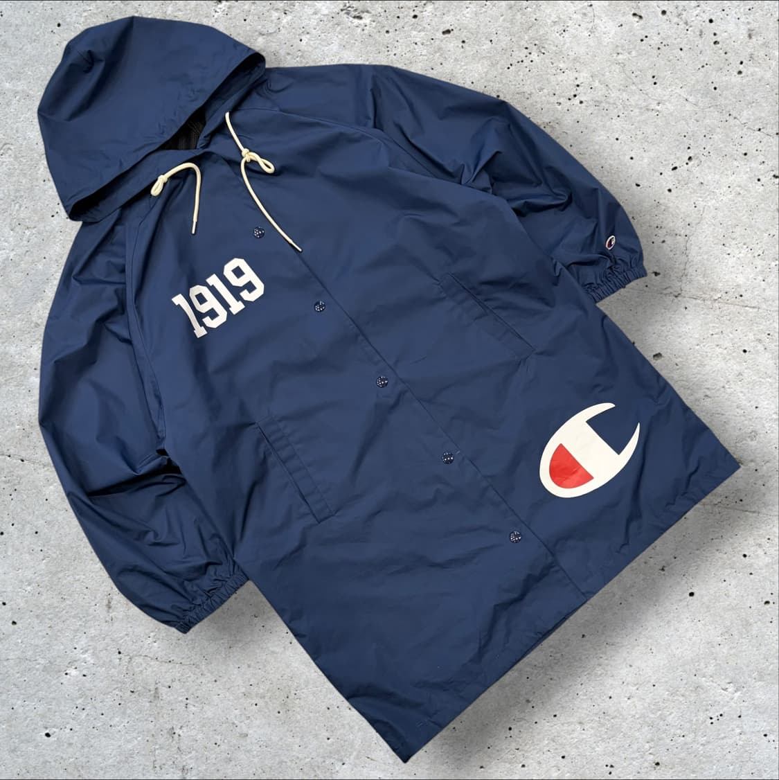 [L] 챔피온 우먼 네이비 후드 코치 자켓 1919 E19 상품이미지1