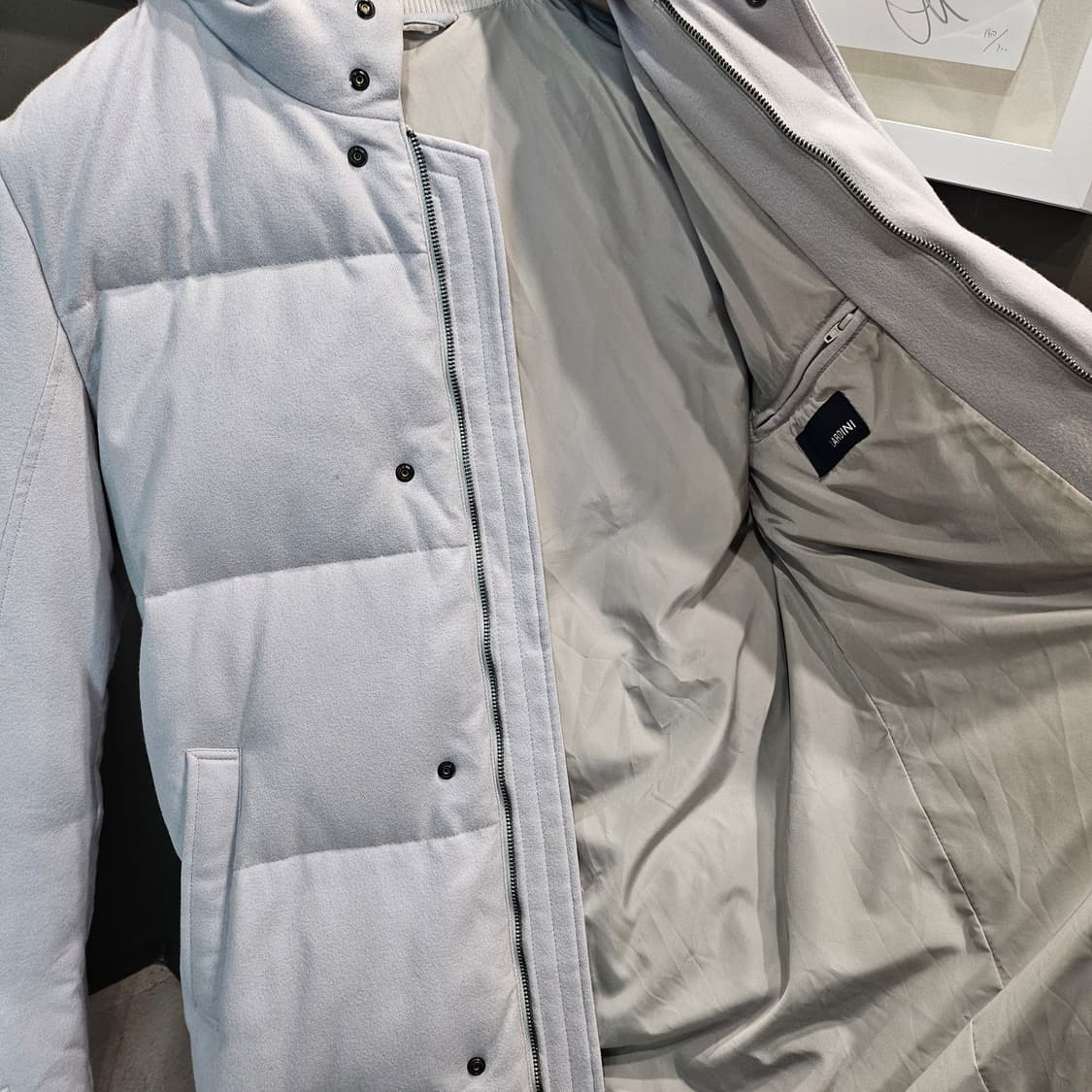 라르디니 캐시미어 구스다운 라쿤 퍼 패딩 상품이미지5