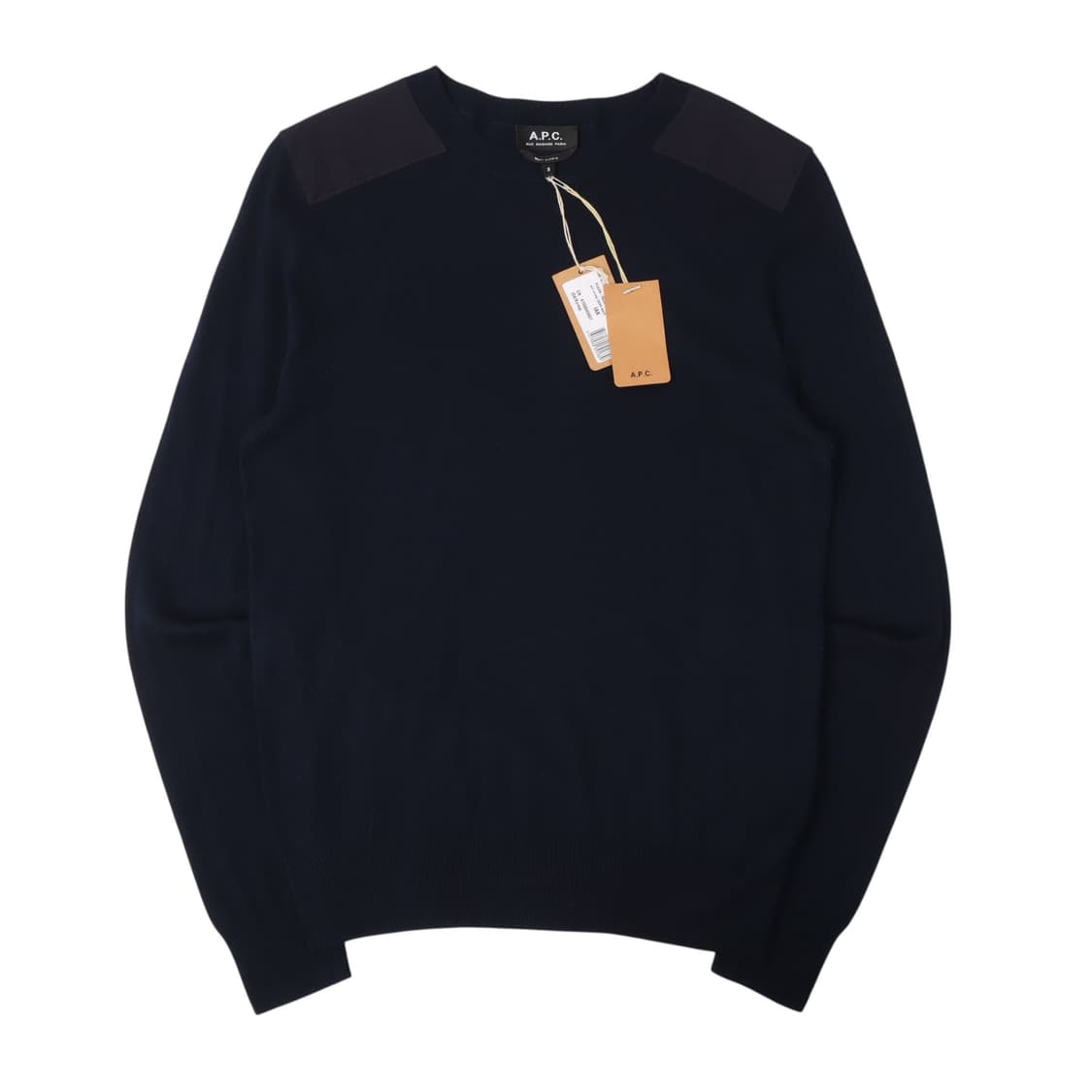 아페쎄 네이비 숄더패치 니트 상품이미지1