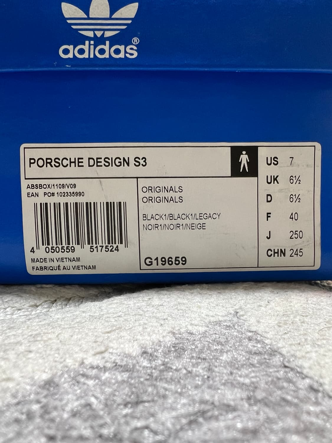 아디다스X포르쉐 디자인 S3 G19659 레이싱슈즈 250 새상품 상품이미지5