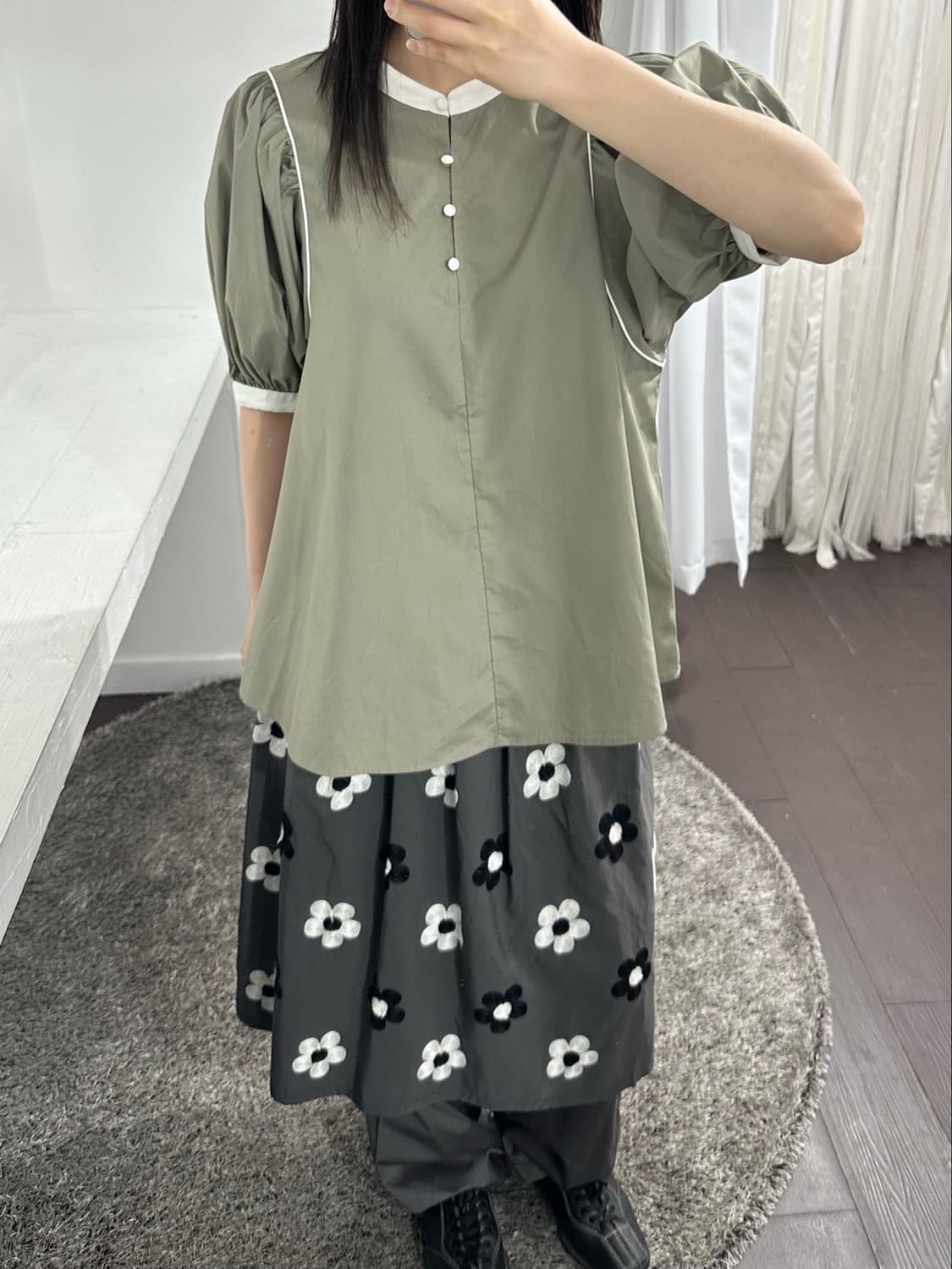 beams heart puff blouse 상품이미지4