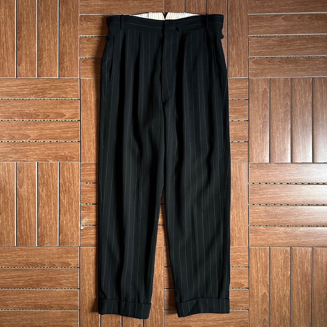 ~80‘s Euro striped dress work pants 상품이미지1