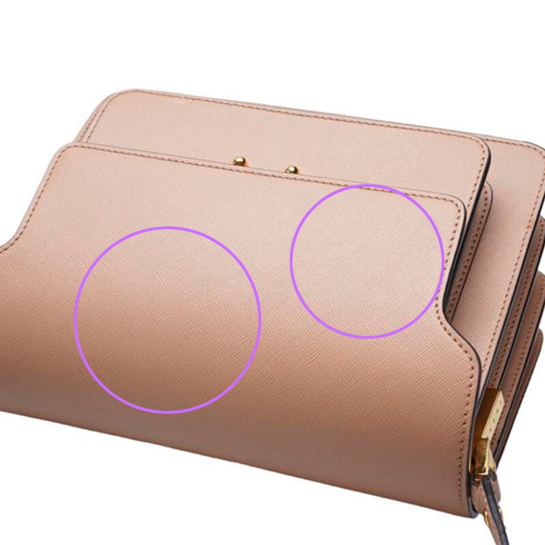 (중고) 마르니 베이지 사피아노 트렁크 미듐 숄더백 상품이미지6