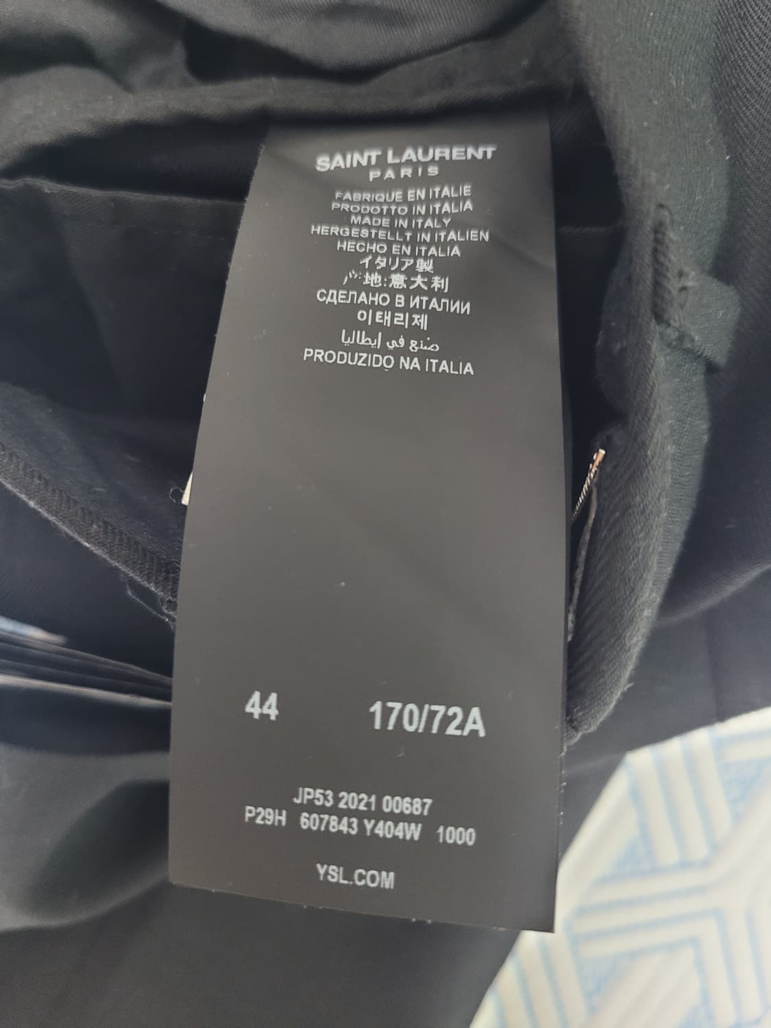 생로랑 개버딘 팬츠 울 슬랙스 44 사이즈 상품이미지4