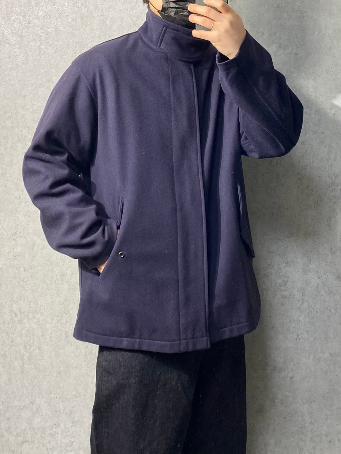 [2] COMOLI 코모리 16aw 네이비 펠튼 울 블루종 상품이미지7