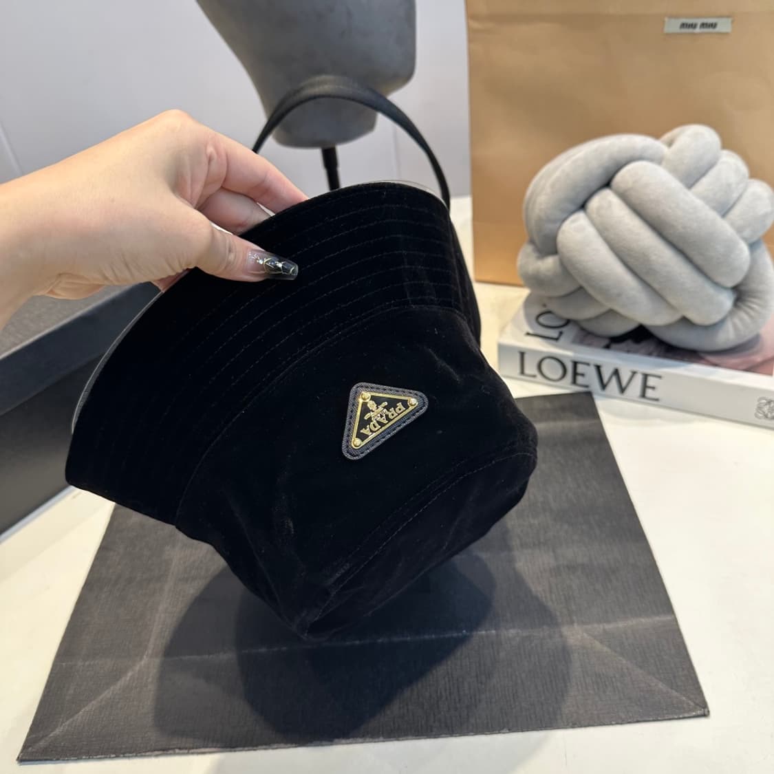 프라다 짜임 햇 4색 벙거지 모자 상품이미지8